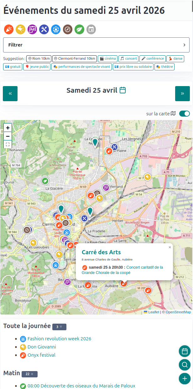 Vue smartphone carte